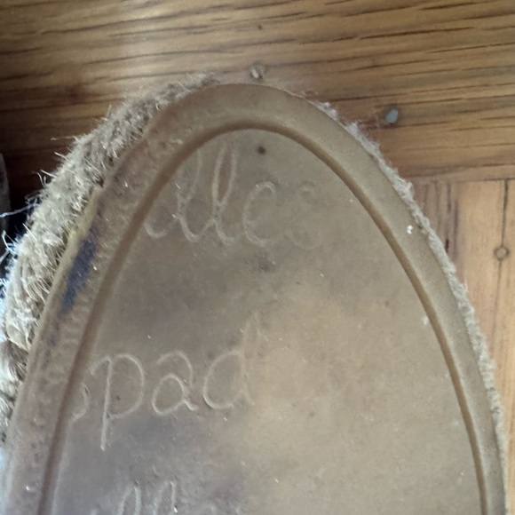 Loeffler Randall Rowan Gold Perforated Leather Espadrille Slip-Ons Size 37 - Picture 10 of 10